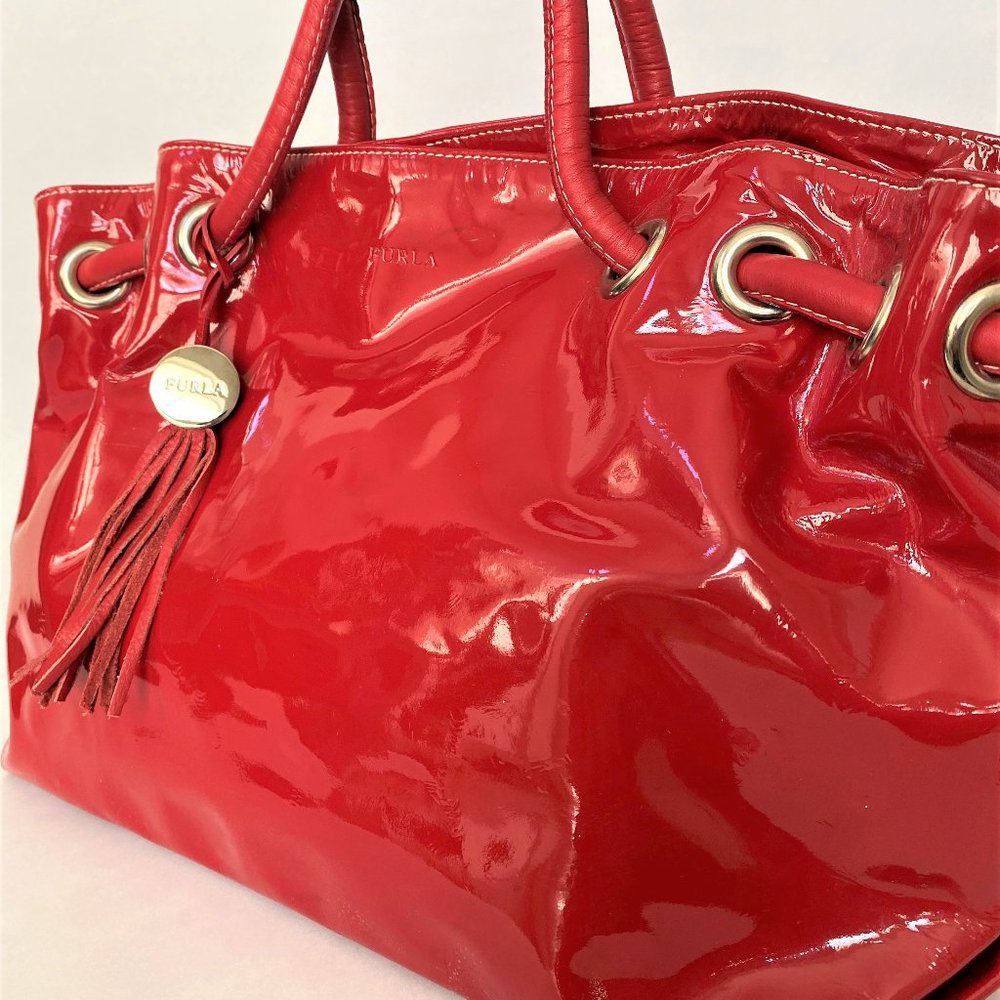 FURLA | Red Patent Leather | Shoulderbag-Handbag-Purse